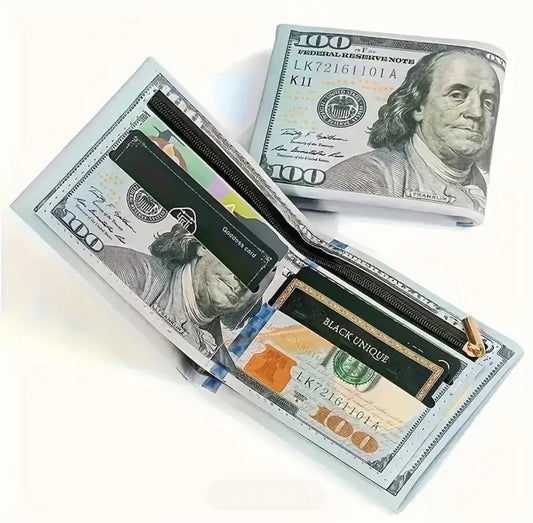 Cartera Diseño Billetes de $100 - Estilo y Flow Garantizado