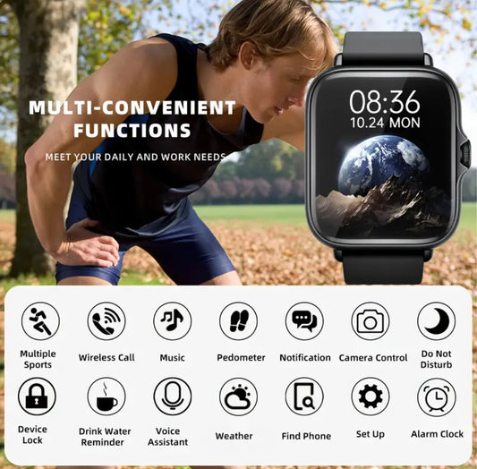Reloj Inteligente 1.83" Pantalla Táctil Completa - Smartwatch Deportivo
