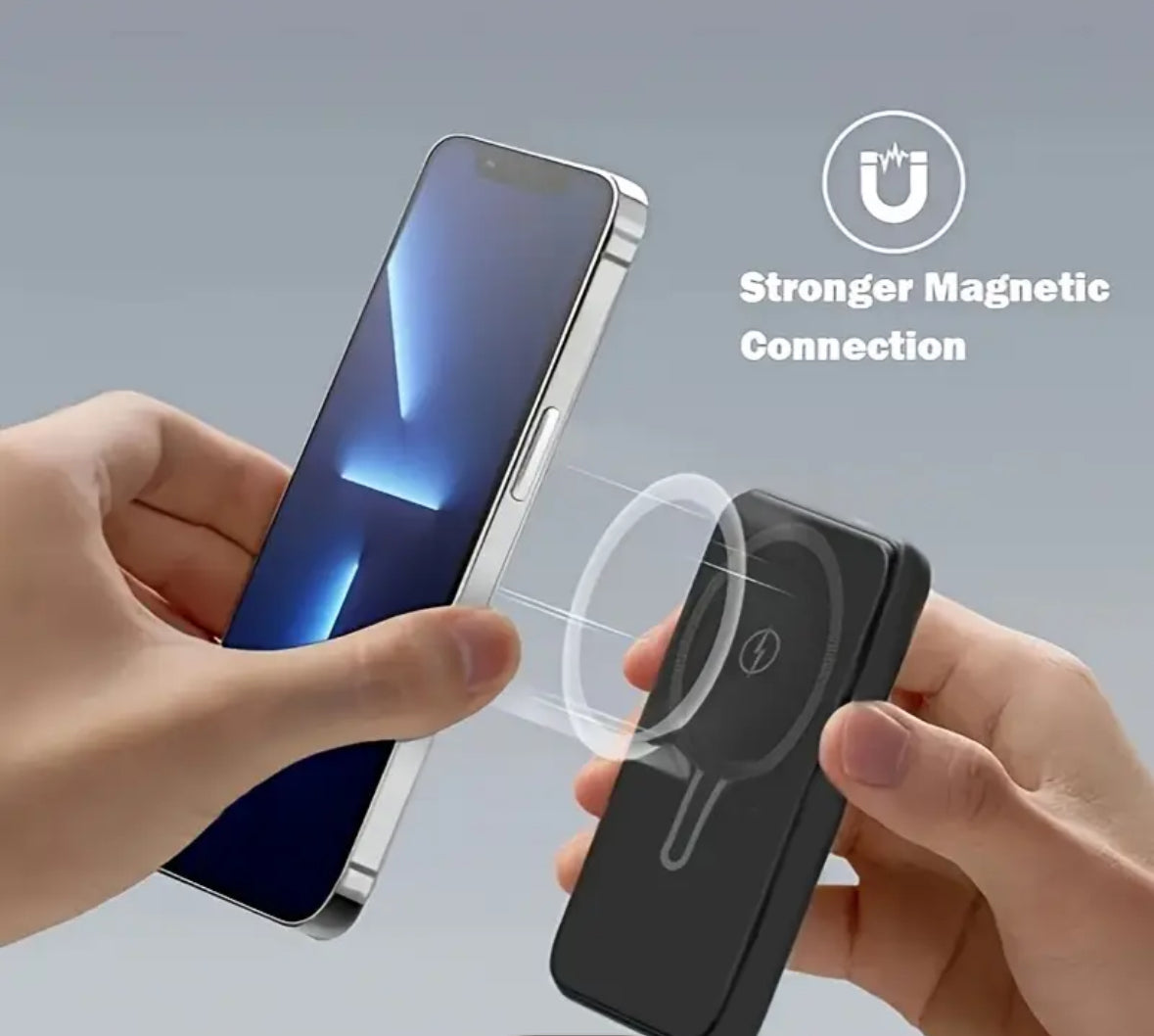 Tesoro de Carga Inalámbrica de 20000mAh – Power Bank Magnético Portátil con Carga Rápida y Cable USB-C Incorporado