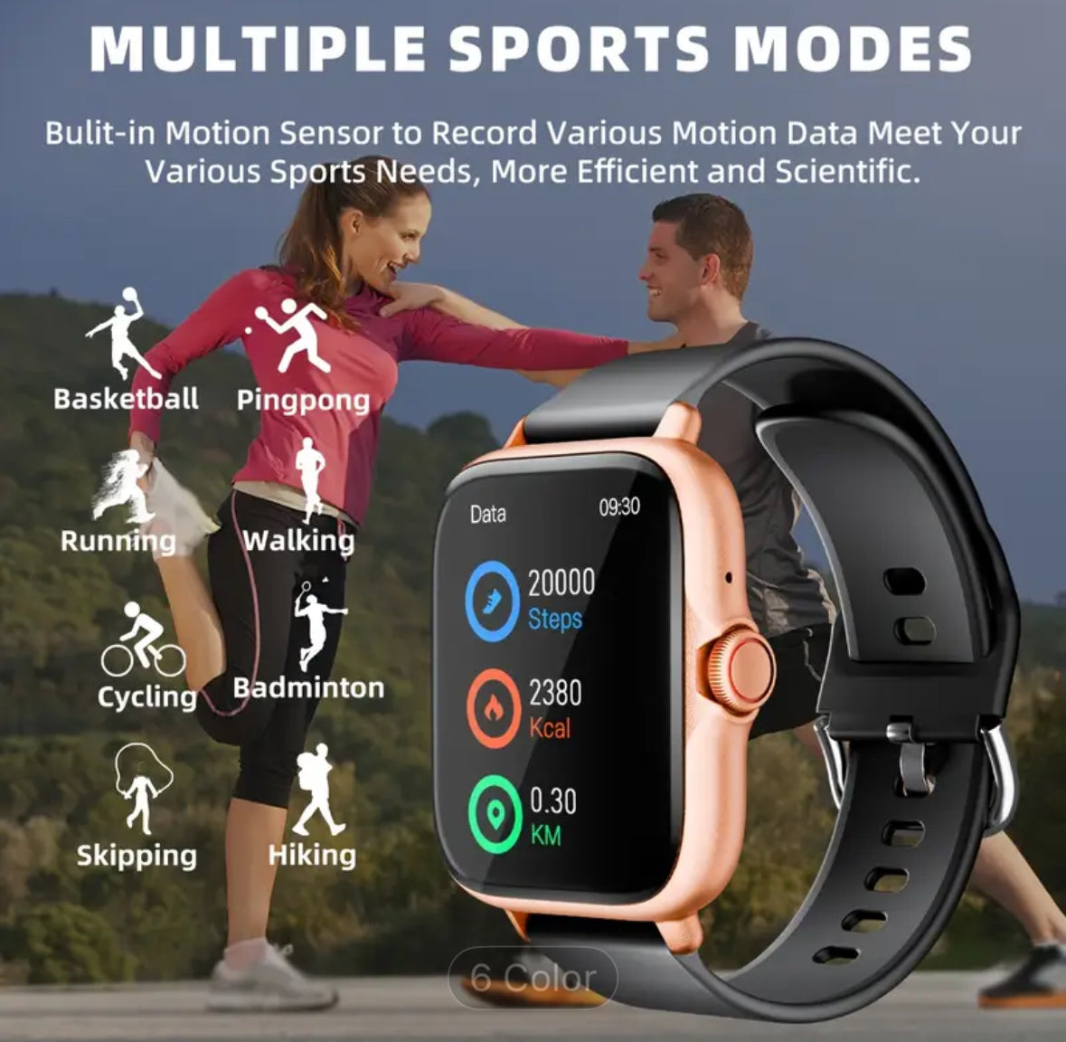 Reloj Inteligente 1.83" Pantalla Táctil Completa - Smartwatch Deportivo
