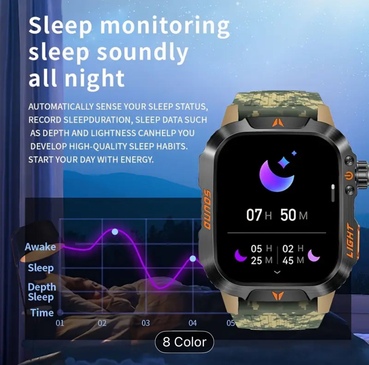 Reloj Inteligente Deportivo - Monitor de Salud y Fitness