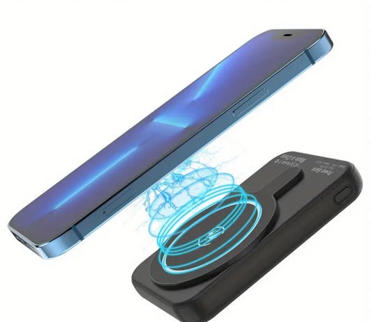 Tesoro de Carga Inalámbrica de 20000mAh – Power Bank Magnético Portátil con Carga Rápida y Cable USB-C Incorporado