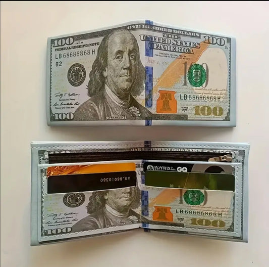 Cartera Diseño Billetes de $100 - Estilo y Flow Garantizado