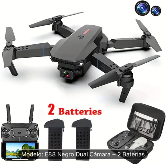 Drone E98 con cámara HD + 2 baterías 🔋, 🚁+📷