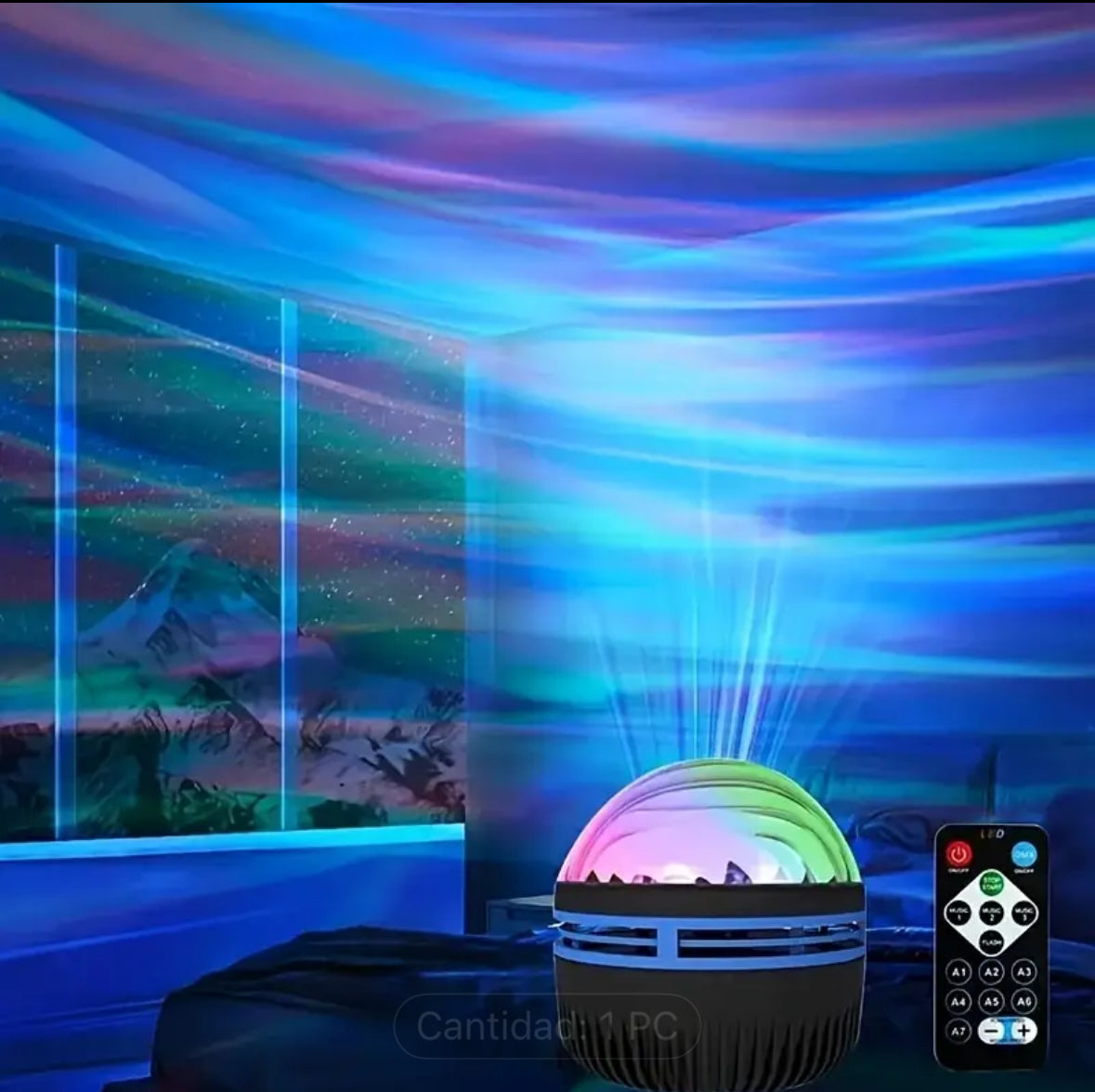 🌌 Proyector LED Galaxia + Aurora Boreal con Control Remoto