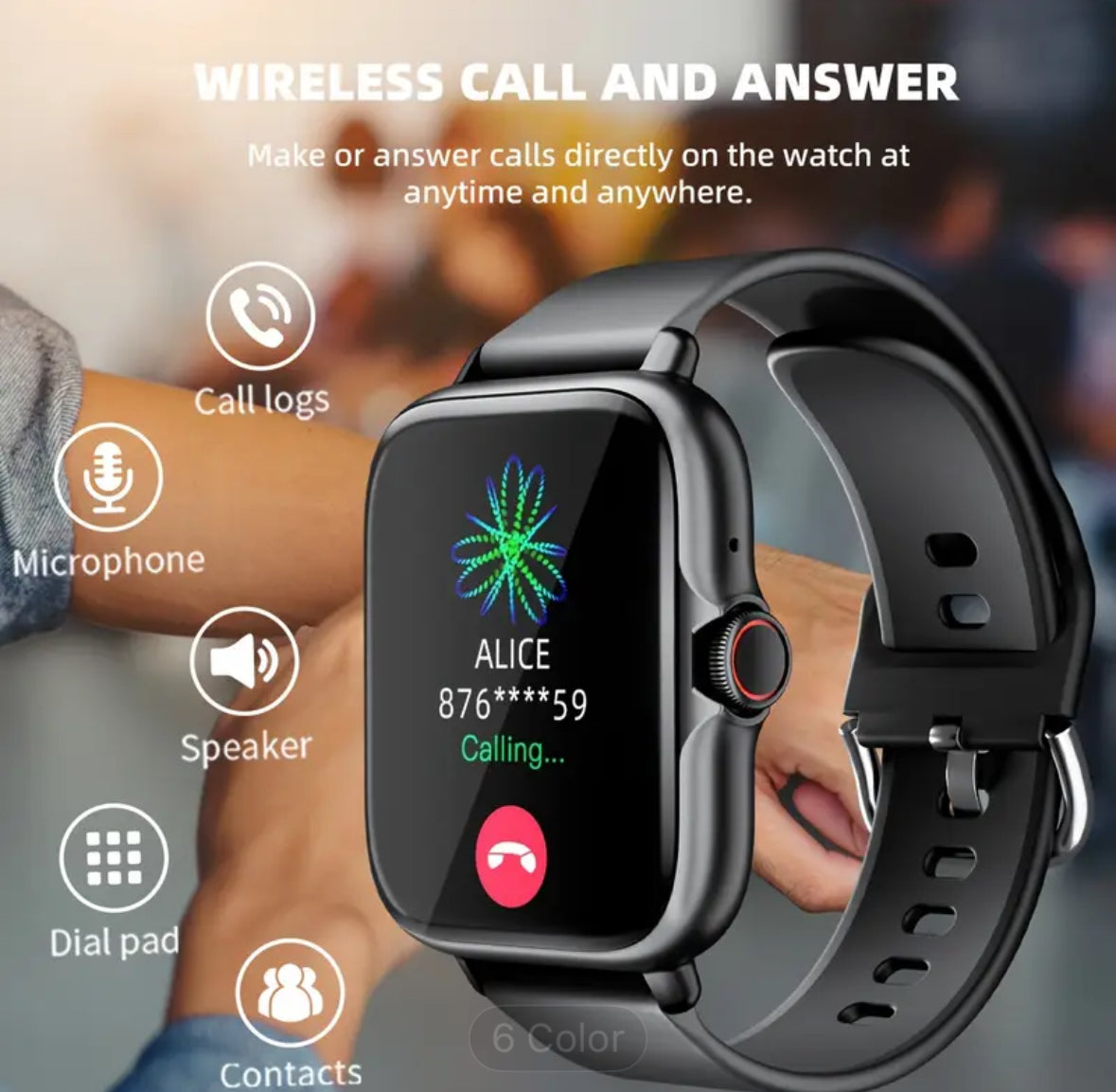 Reloj Inteligente 1.83" Pantalla Táctil Completa - Smartwatch Deportivo
